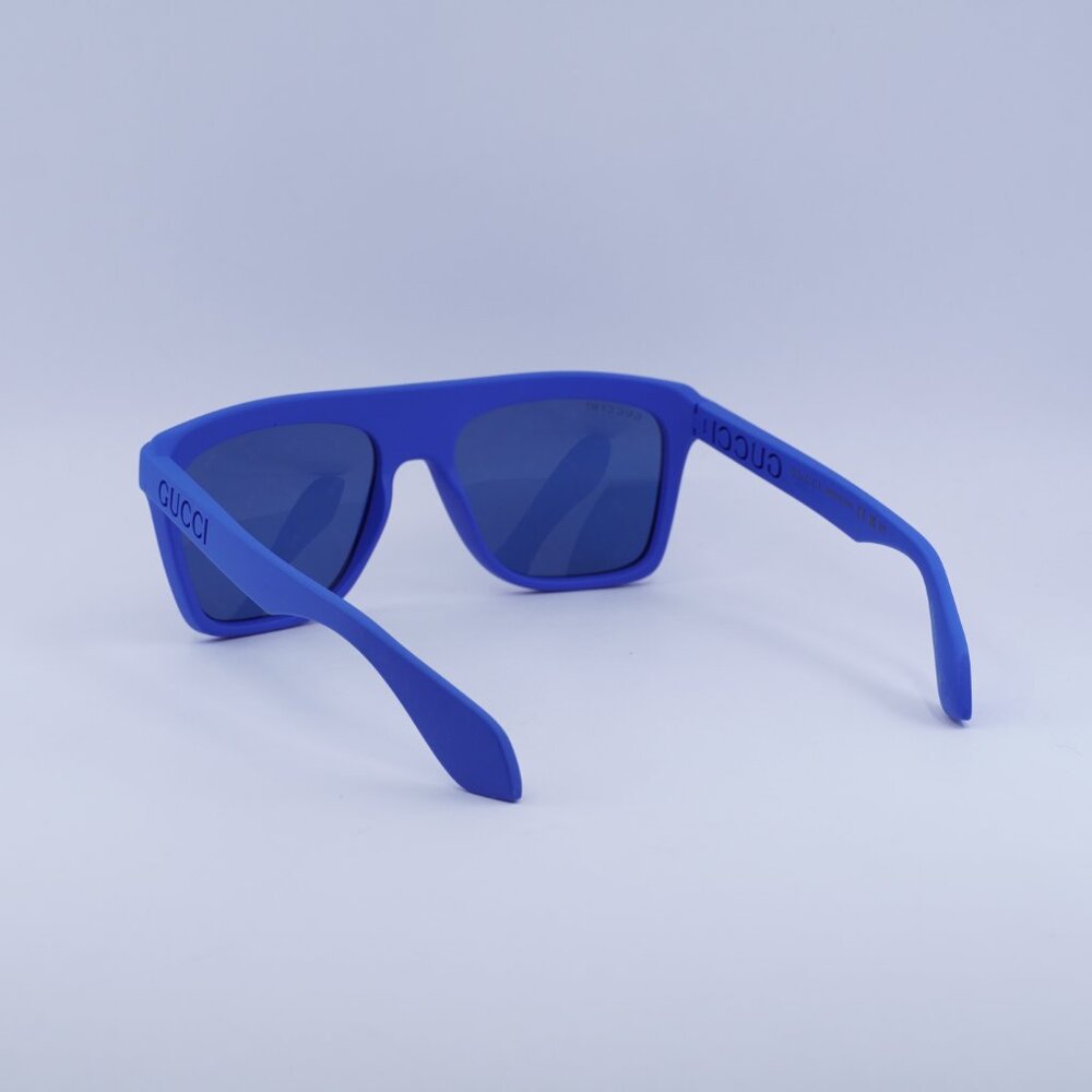 🕶️ New Gucci GG1570S 004 Sunglasses - Matte Blue Frame - Picture 8 of 11